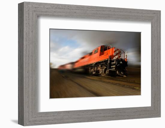 Speeding Locomotive-Steve mc-Framed Photographic Print