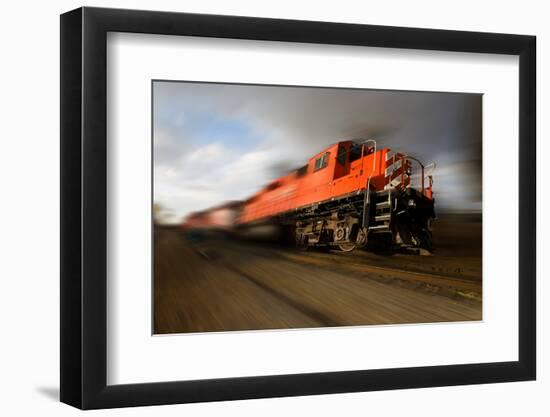 Speeding Locomotive-Steve mc-Framed Photographic Print