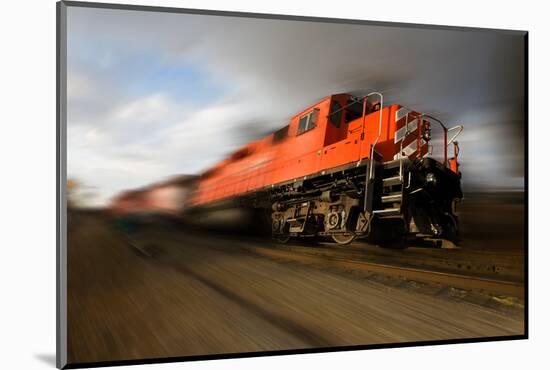 Speeding Locomotive-Steve mc-Mounted Photographic Print