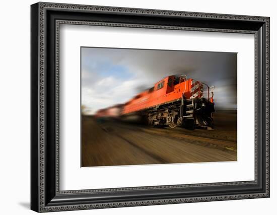 Speeding Locomotive-Steve mc-Framed Photographic Print