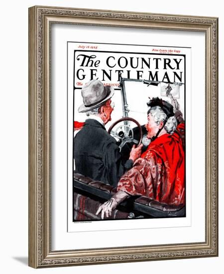 "Speeding Oldsters," Country Gentleman Cover, July 18, 1925-William Meade Prince-Framed Giclee Print