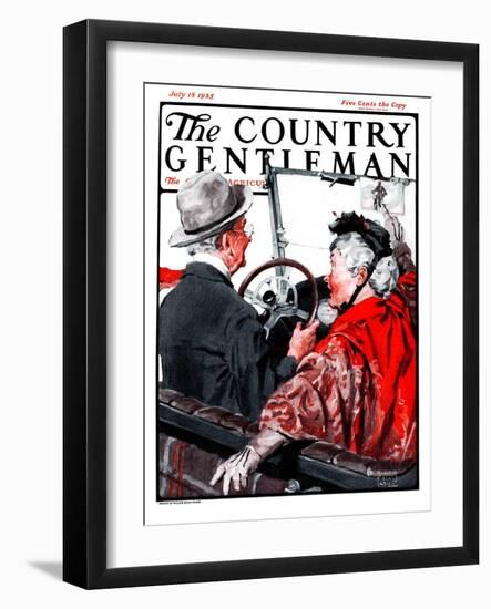 "Speeding Oldsters," Country Gentleman Cover, July 18, 1925-William Meade Prince-Framed Giclee Print