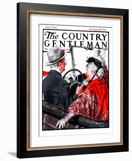 "Speeding Oldsters," Country Gentleman Cover, July 18, 1925-William Meade Prince-Framed Giclee Print