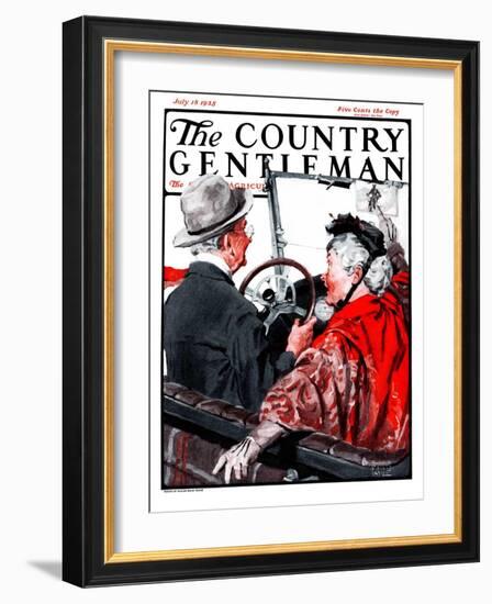 "Speeding Oldsters," Country Gentleman Cover, July 18, 1925-William Meade Prince-Framed Giclee Print