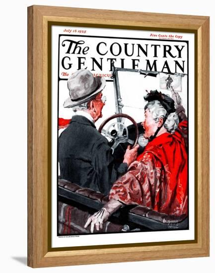 "Speeding Oldsters," Country Gentleman Cover, July 18, 1925-William Meade Prince-Framed Premier Image Canvas