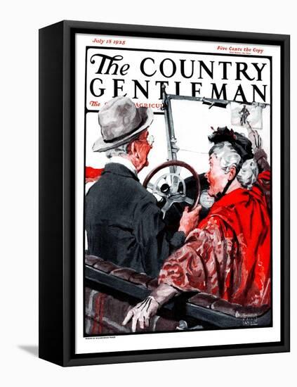 "Speeding Oldsters," Country Gentleman Cover, July 18, 1925-William Meade Prince-Framed Premier Image Canvas