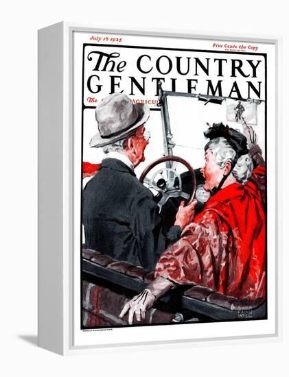 "Speeding Oldsters," Country Gentleman Cover, July 18, 1925-William Meade Prince-Framed Premier Image Canvas