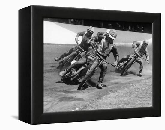 Speedway Race at Exeter, Devon, C1952-C1953-null-Framed Premier Image Canvas