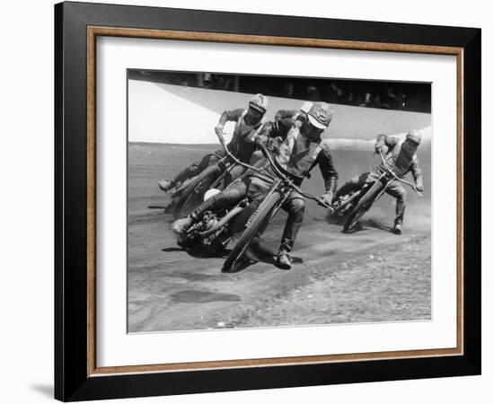 Speedway Race at Exeter, Devon, C1952-C1953-null-Framed Photographic Print