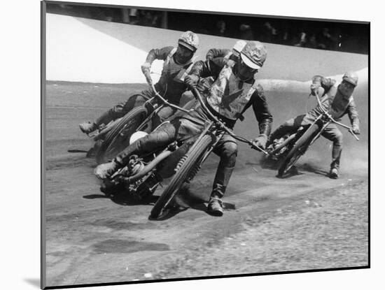 Speedway Race at Exeter, Devon, C1952-C1953-null-Mounted Photographic Print