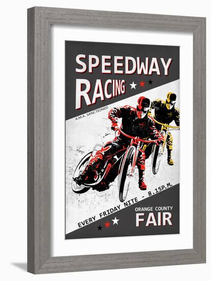 Speedway Racing OC Fair-Mark Rogan-Framed Art Print