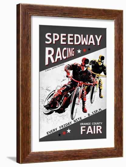 Speedway Racing OC Fair-Mark Rogan-Framed Art Print