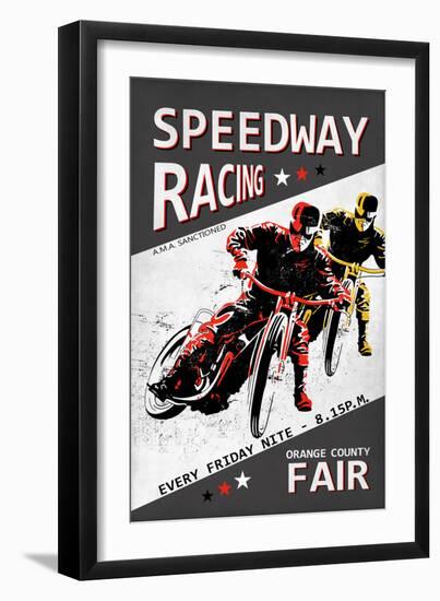 Speedway Racing OC Fair-Mark Rogan-Framed Art Print