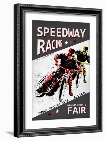 Speedway Racing OC Fair-Mark Rogan-Framed Art Print