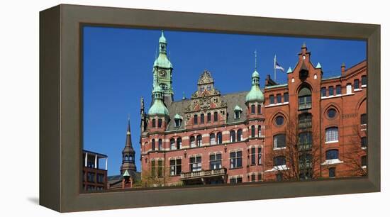 Speicherstadt, Hamburg, Germany, Europe-Hans-Peter Merten-Framed Premier Image Canvas