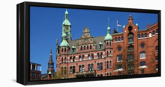 Speicherstadt, Hamburg, Germany, Europe-Hans-Peter Merten-Framed Premier Image Canvas