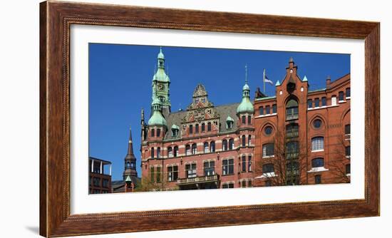 Speicherstadt, Hamburg, Germany, Europe-Hans-Peter Merten-Framed Photographic Print