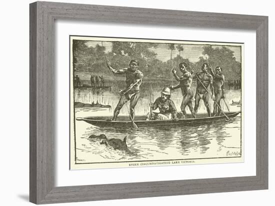 Speke Circumnavigating Lake Victoria-null-Framed Giclee Print