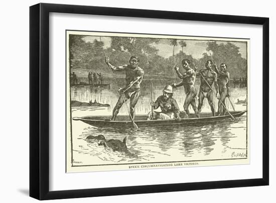 Speke Circumnavigating Lake Victoria-null-Framed Giclee Print