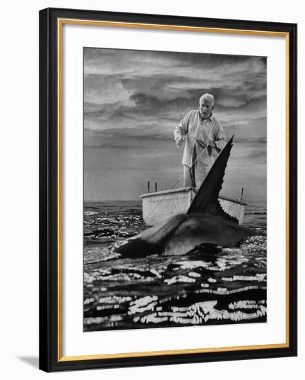 Spencer Tracy in "Old Man and the Sea"-Ralph Crane-Framed Premium Photographic Print