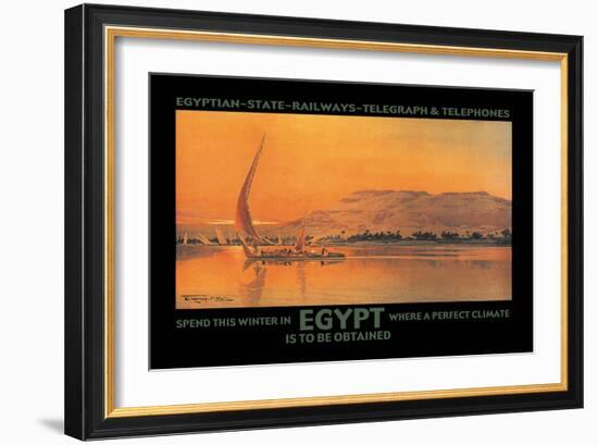 Spend This Winter in Egypt Where a Perfect Climate is to Be Obtained-D. Rudeman-Framed Art Print