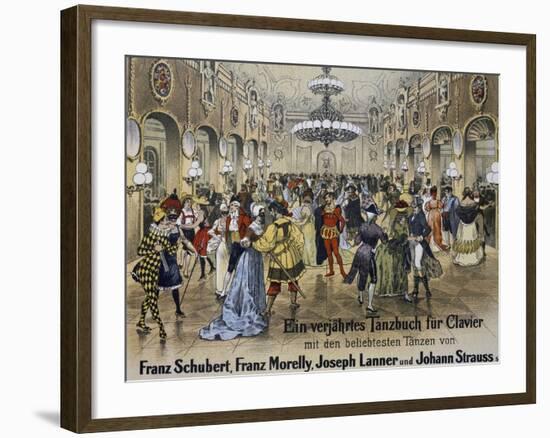 Sperl Saal Dance Hall in Vienna, Print. Austria, 19th Century-null-Framed Giclee Print