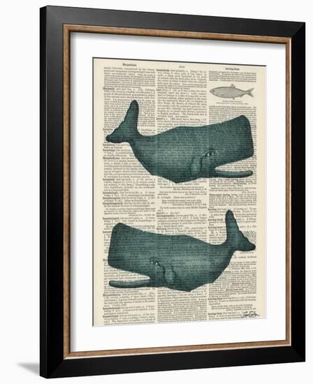 Sperm Whale-Tina Carlson-Framed Art Print