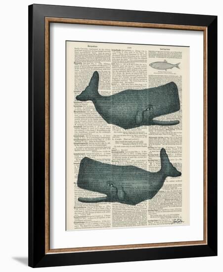 Sperm Whale-Tina Carlson-Framed Art Print