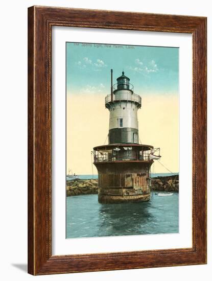 Sperry Lighthouse, New Haven-null-Framed Art Print