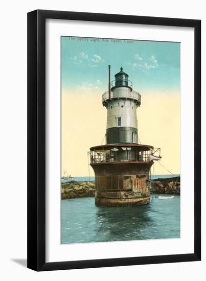 Sperry Lighthouse, New Haven-null-Framed Art Print