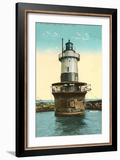 Sperry Lighthouse, New Haven-null-Framed Art Print