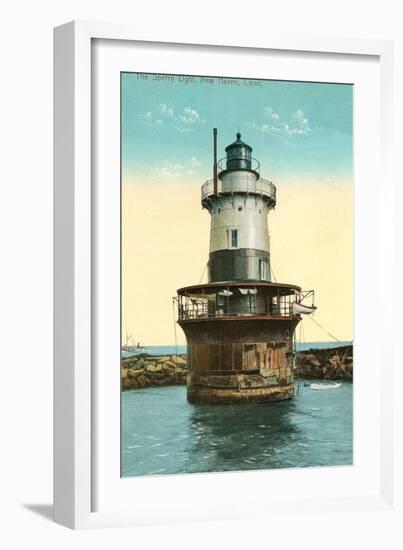 Sperry Lighthouse, New Haven-null-Framed Art Print