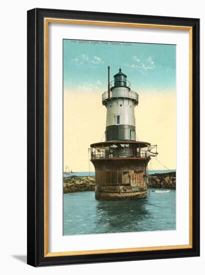 Sperry Lighthouse, New Haven-null-Framed Art Print