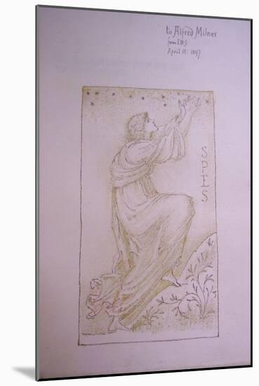 Spes, Illustration on the Flyleaf of 'Utopia' by Thomas More, 1897-Edward Burne-Jones-Mounted Giclee Print
