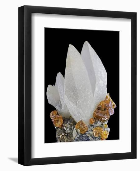 Sphalerite with Calcite-Walter Geiersperger-Framed Photographic Print