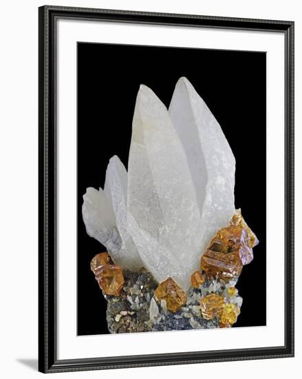 Sphalerite with Calcite-Walter Geiersperger-Framed Photographic Print