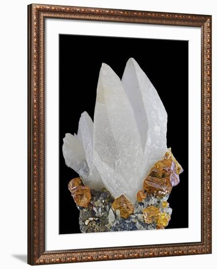 Sphalerite with Calcite-Walter Geiersperger-Framed Photographic Print