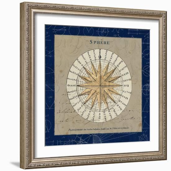 Sphere Compass Blue-Sue Schlabach-Framed Art Print