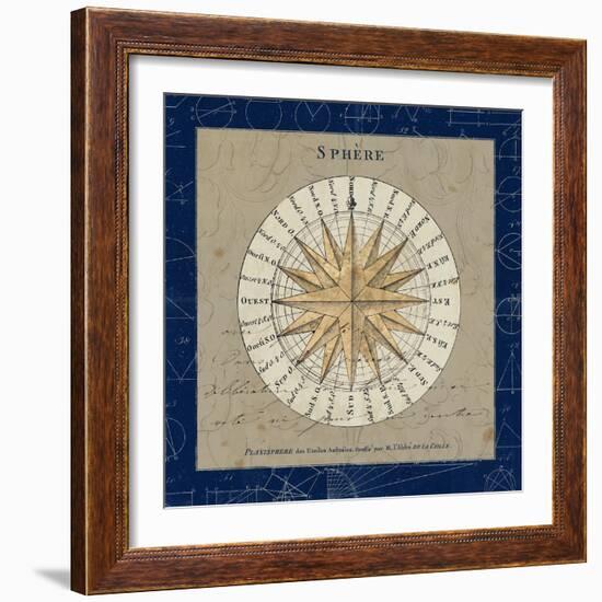 Sphere Compass Blue-Sue Schlabach-Framed Art Print