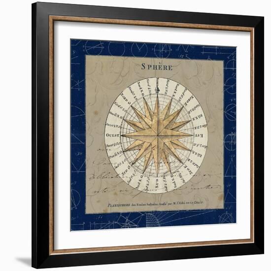 Sphere Compass Blue-Sue Schlabach-Framed Art Print