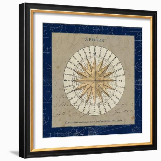 Sphere Compass Blue-Sue Schlabach-Framed Art Print