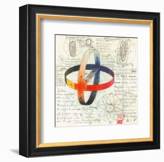 Sphere of Colorful Bands, c.1919-20-Johannes Itten-Framed Art Print