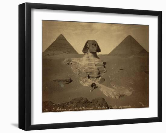 Sphinx and Giza Pyramids, 19th Century-Science Source-Framed Giclee Print