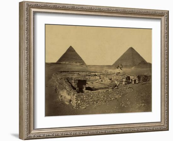 Sphinx and Giza Pyramids, 19th Century-Science Source-Framed Giclee Print