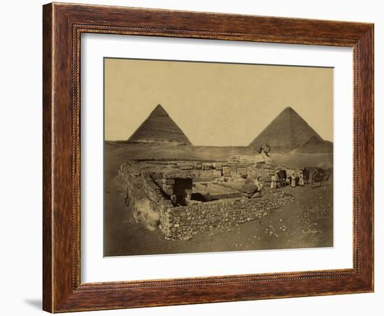 Sphinx and Giza Pyramids, 19th Century-Science Source-Framed Giclee Print