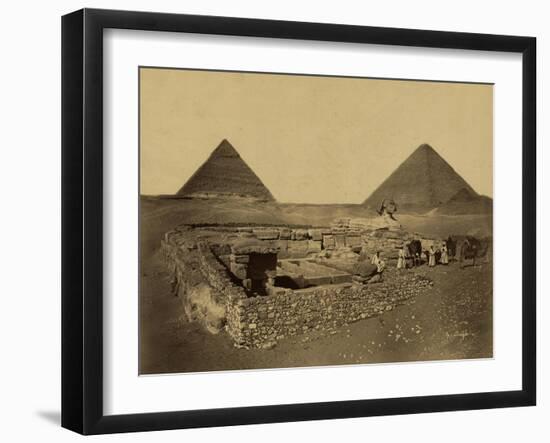 Sphinx and Giza Pyramids, 19th Century-Science Source-Framed Giclee Print