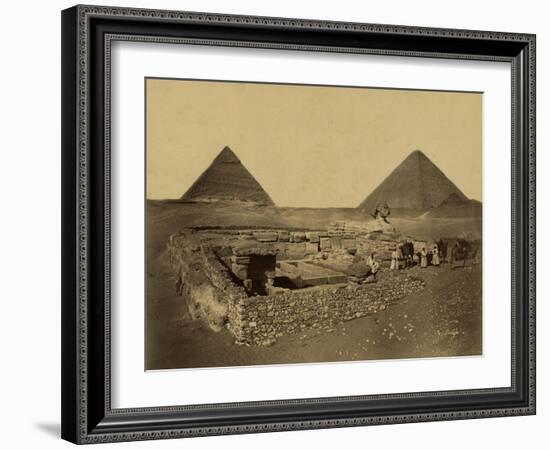 Sphinx and Giza Pyramids, 19th Century-Science Source-Framed Giclee Print