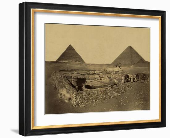 Sphinx and Giza Pyramids, 19th Century-Science Source-Framed Giclee Print