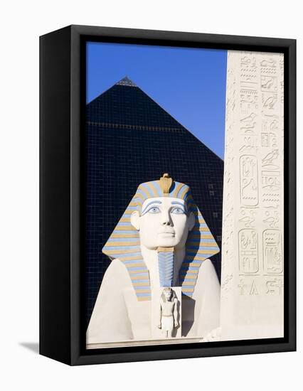 Sphinx and Obelisk Outside the Luxor Casino, Las Vegas, Nevada, USA-Richard Cummins-Framed Premier Image Canvas