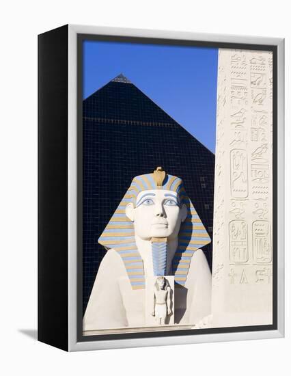 Sphinx and Obelisk Outside the Luxor Casino, Las Vegas, Nevada, USA-Richard Cummins-Framed Premier Image Canvas